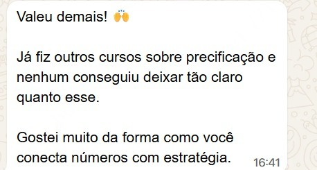 Depoimento de aluno