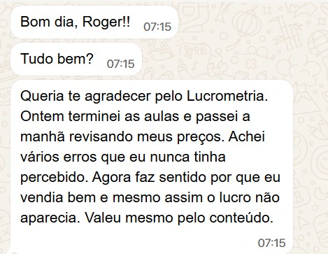 Depoimento de aluno