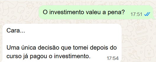 Depoimento de aluno