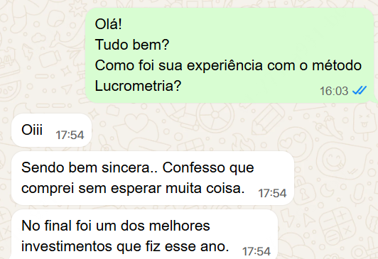 Depoimento de aluno